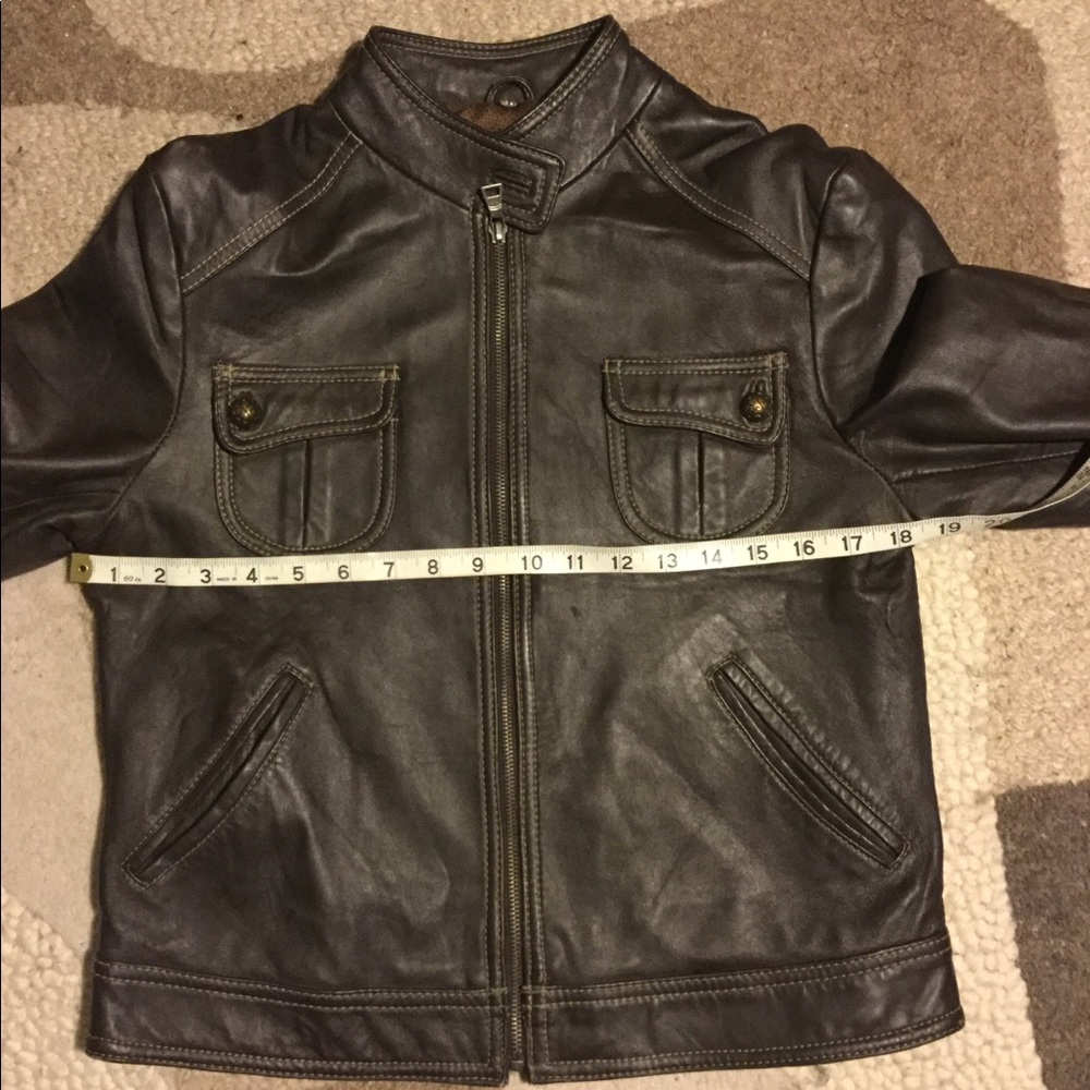 Chocolate Leather Jacket - Picture 5 of 5